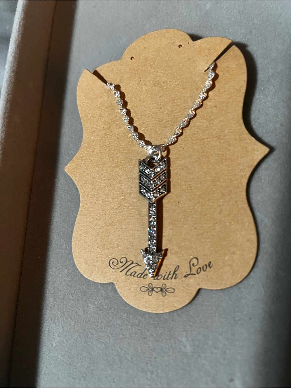 Sterling Silver Chain with Arrow Pendant Necklace